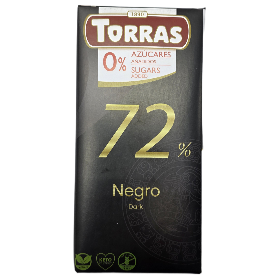 Шоколад Torras  чорний 75г без цукру Іспанія