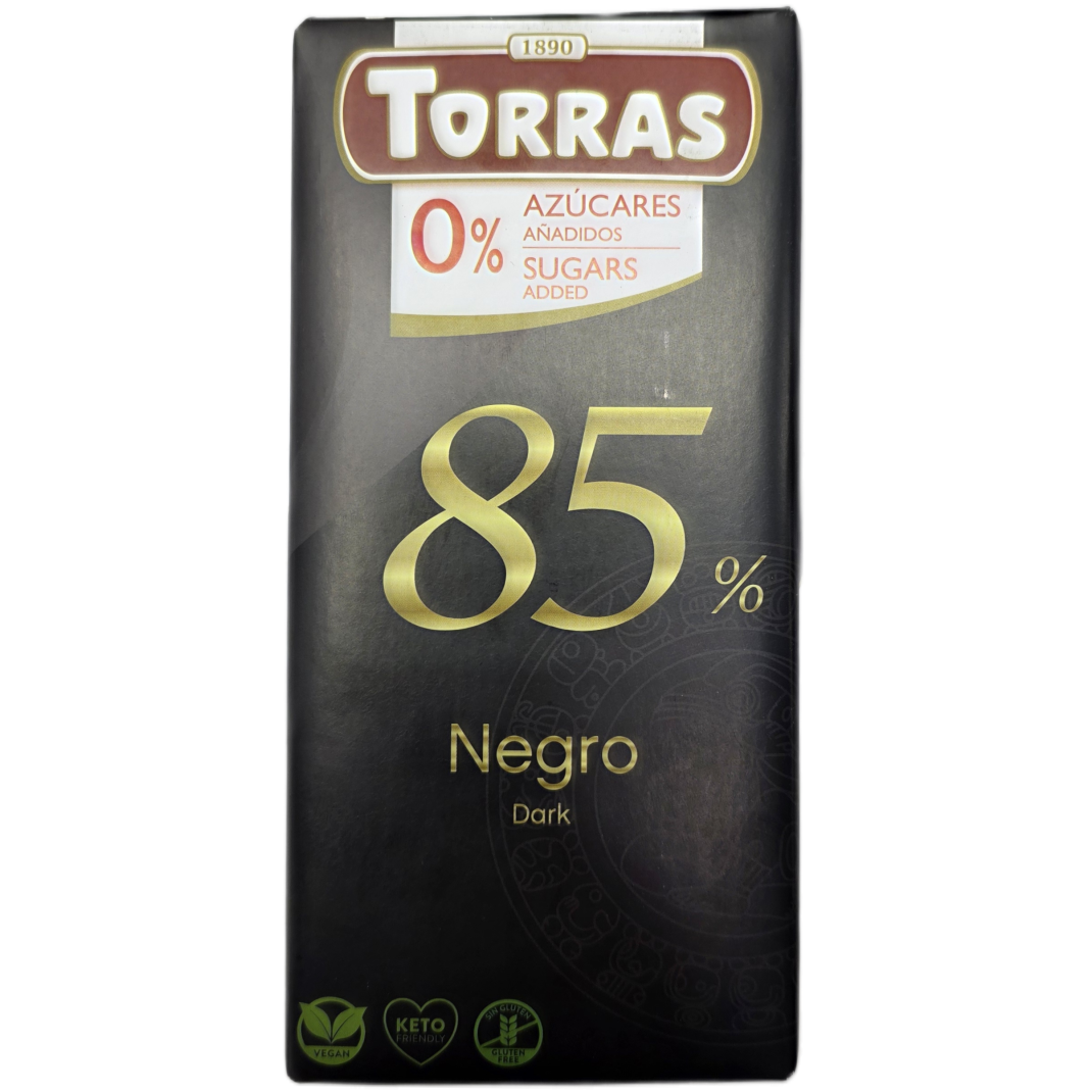 Шоколад Torras  чорний 75г без цукру Іспанія