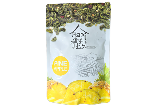 Чай зелений Feng Shui Tea Pineapple з шматочками ананаса, 80г упаковка 
