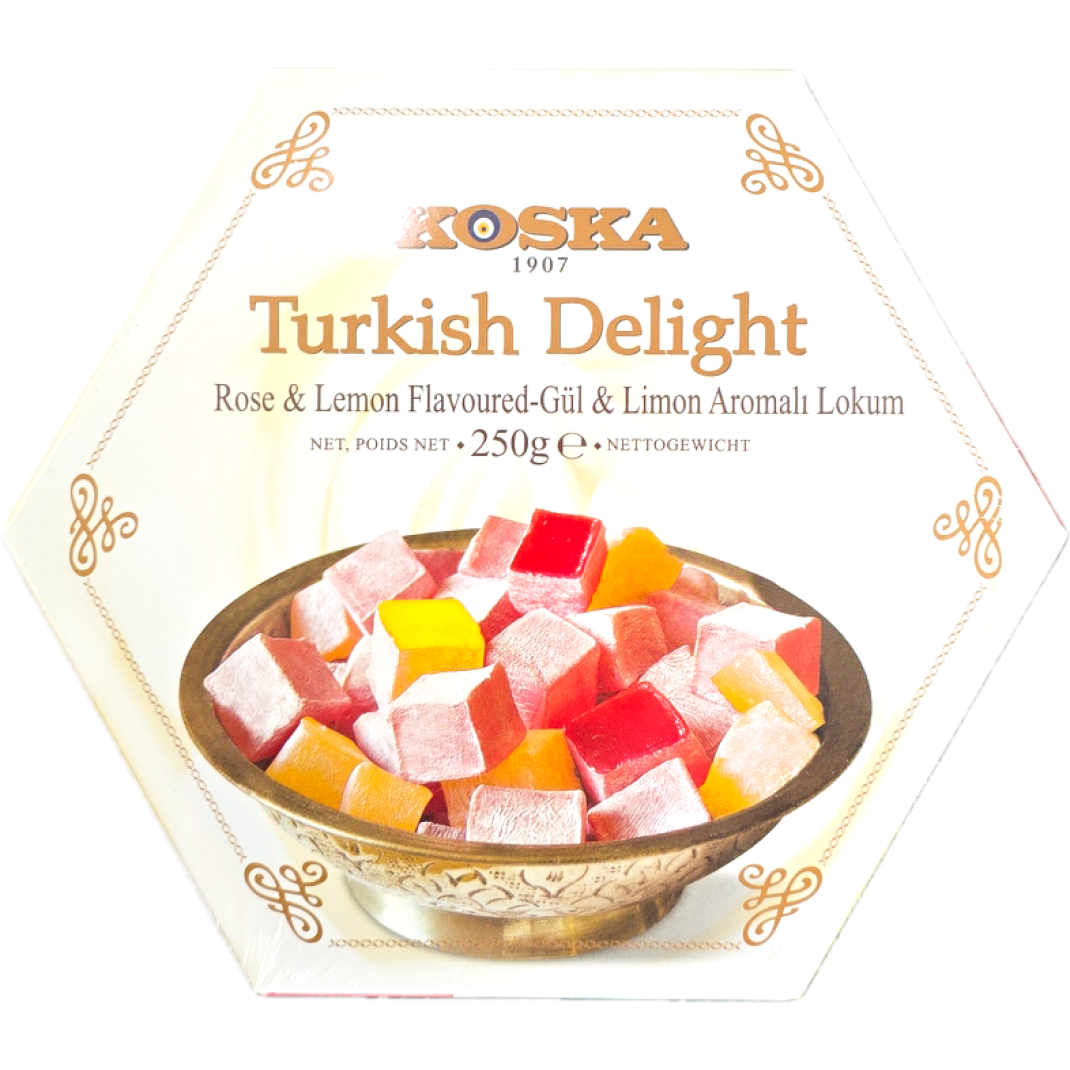 Рахат-лукум KOSKA  Лимон–Троянда, упаковка 250г 