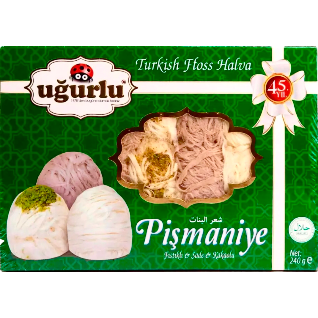 Пішманіє Ugurlu фісташка асорті (фісташка, ваніль, шоколад) 240 г  упаковка