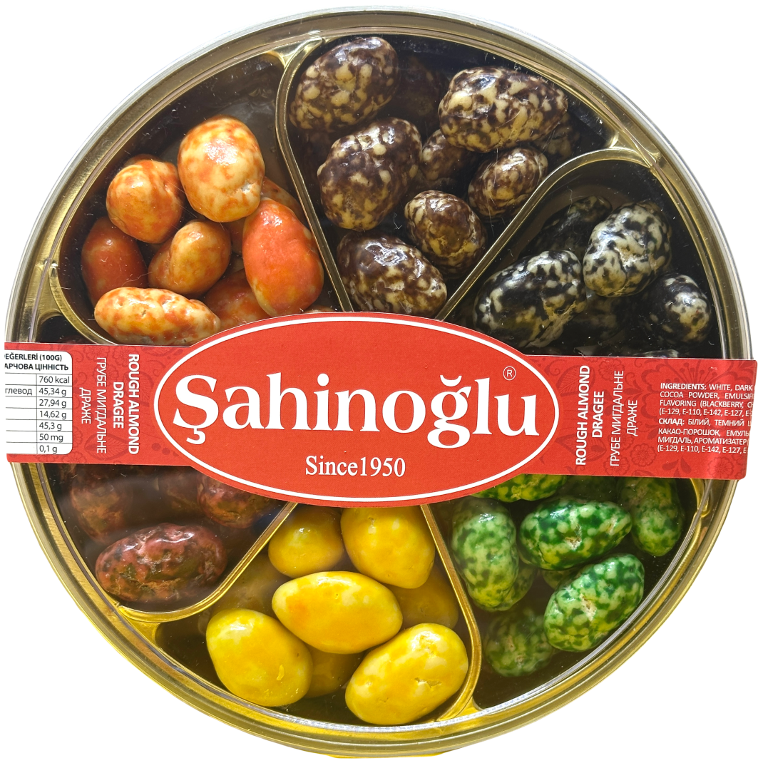 Драже Sahinoglu коробка 250г мигдаль в йогурті 