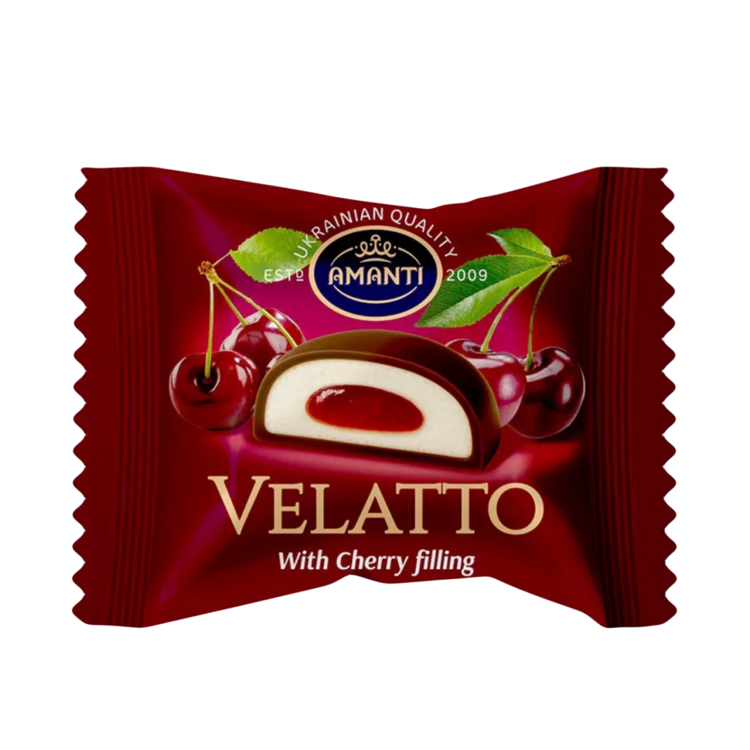 Цукерки VELATTO зі смаком вишні Аманті 