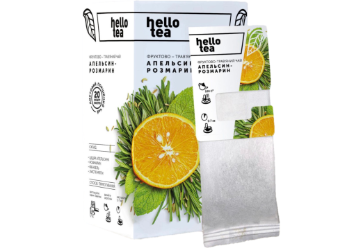 Чай “hello tea” зелений апельсин з розмарином пакетований