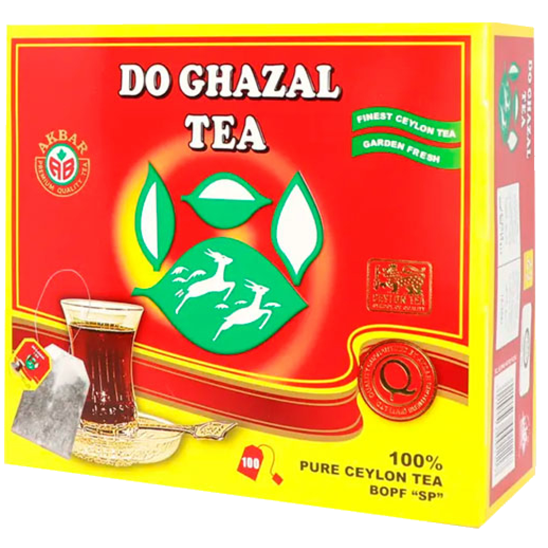 Чорний чай Akbar Do Ghazal tea Pure Ceylon у пакетиках 100 шт