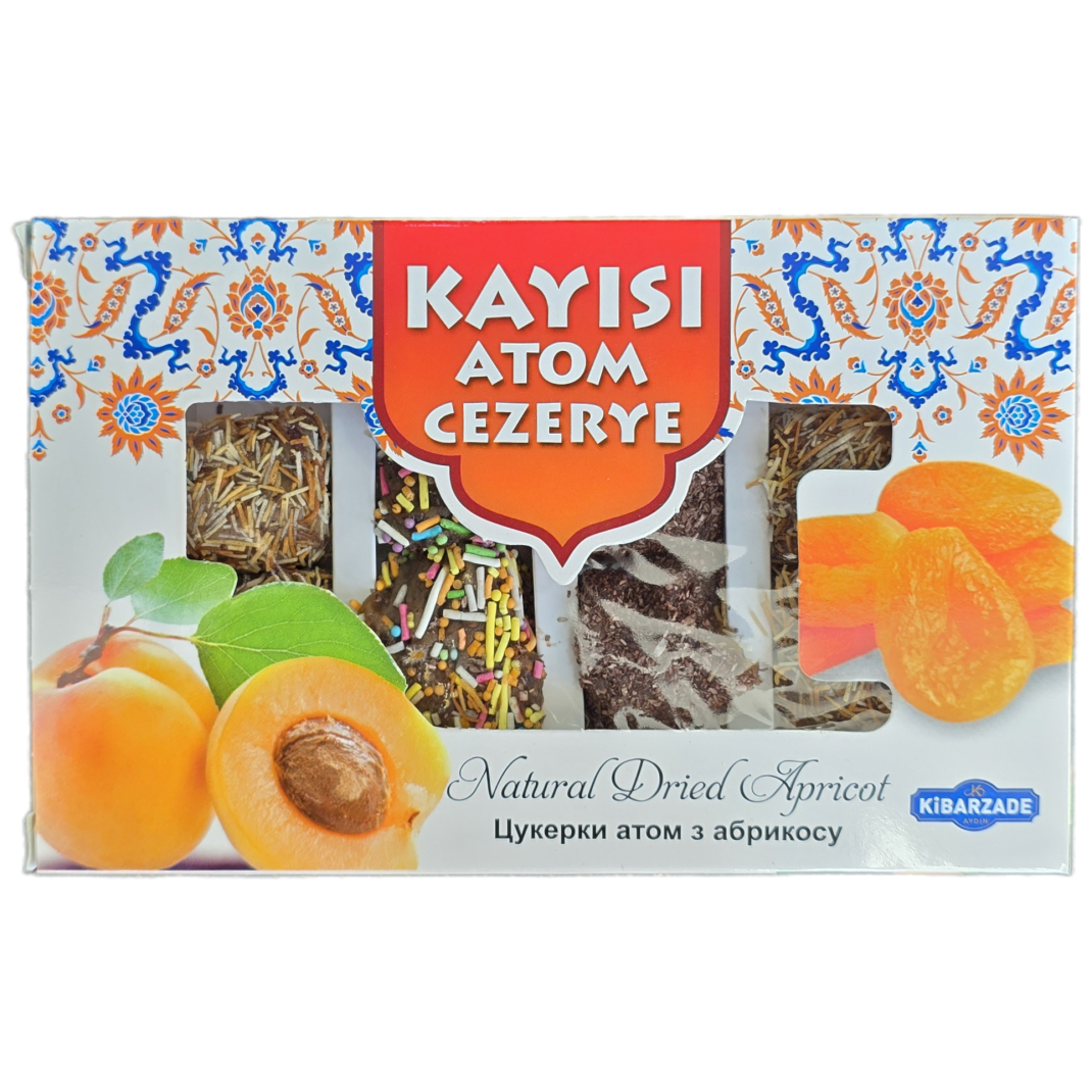 Цукерки атом Kibarzade інжир, фінік, хурма коробка 125г 